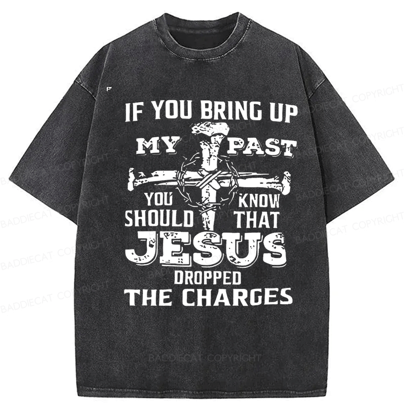 Baddiecat Jesus Faith Washed T-shirt