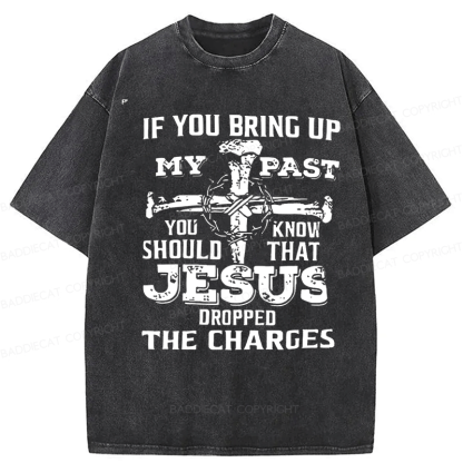 Baddiecat Jesus Faith Washed T-shirt