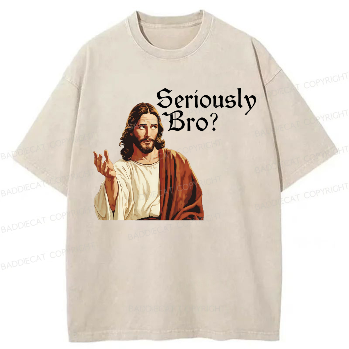 Baddiecat Seriously Bro Washed T-shirt
