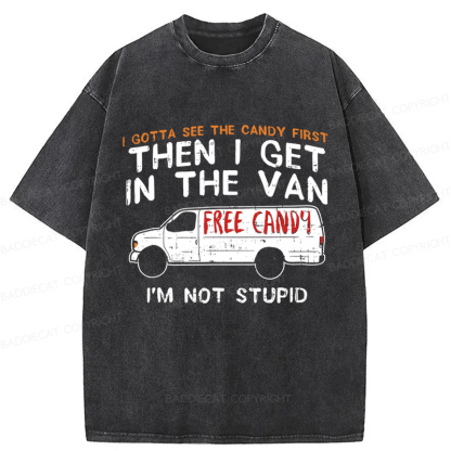 Baddiecat Funny Candy First Washed T-shirt