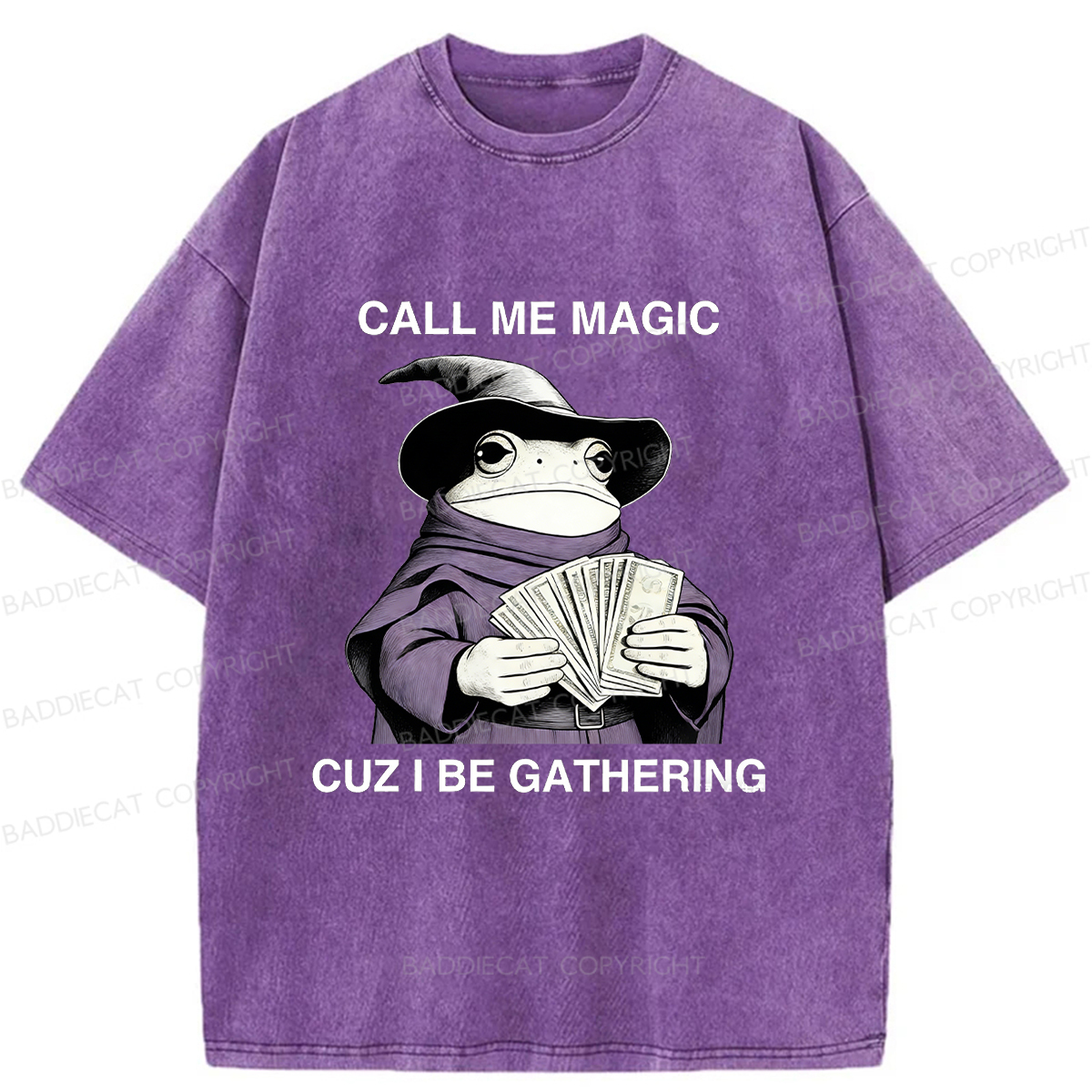 Baddiecat Magic Frog Washed T-shirt