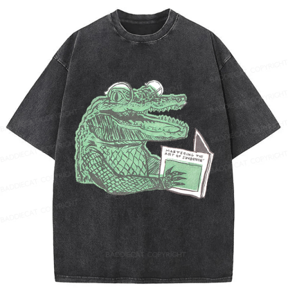 Baddiecat Mastering The Art Of Sunbathing Washed T-shirt