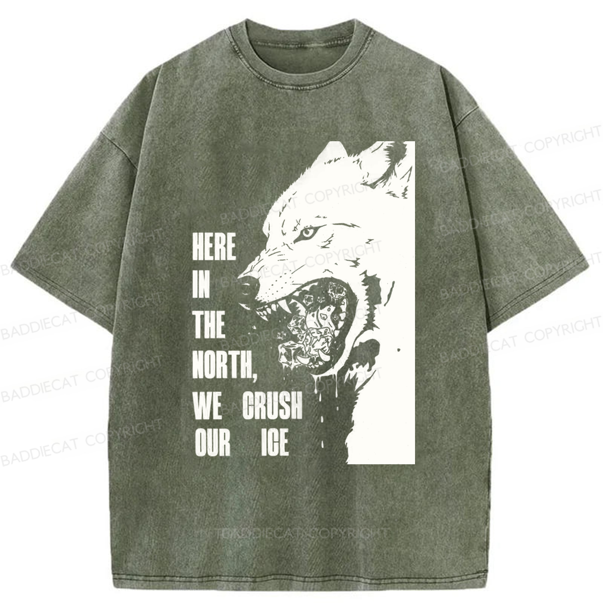 Baddiecat Crush Ice Washed T-shirt