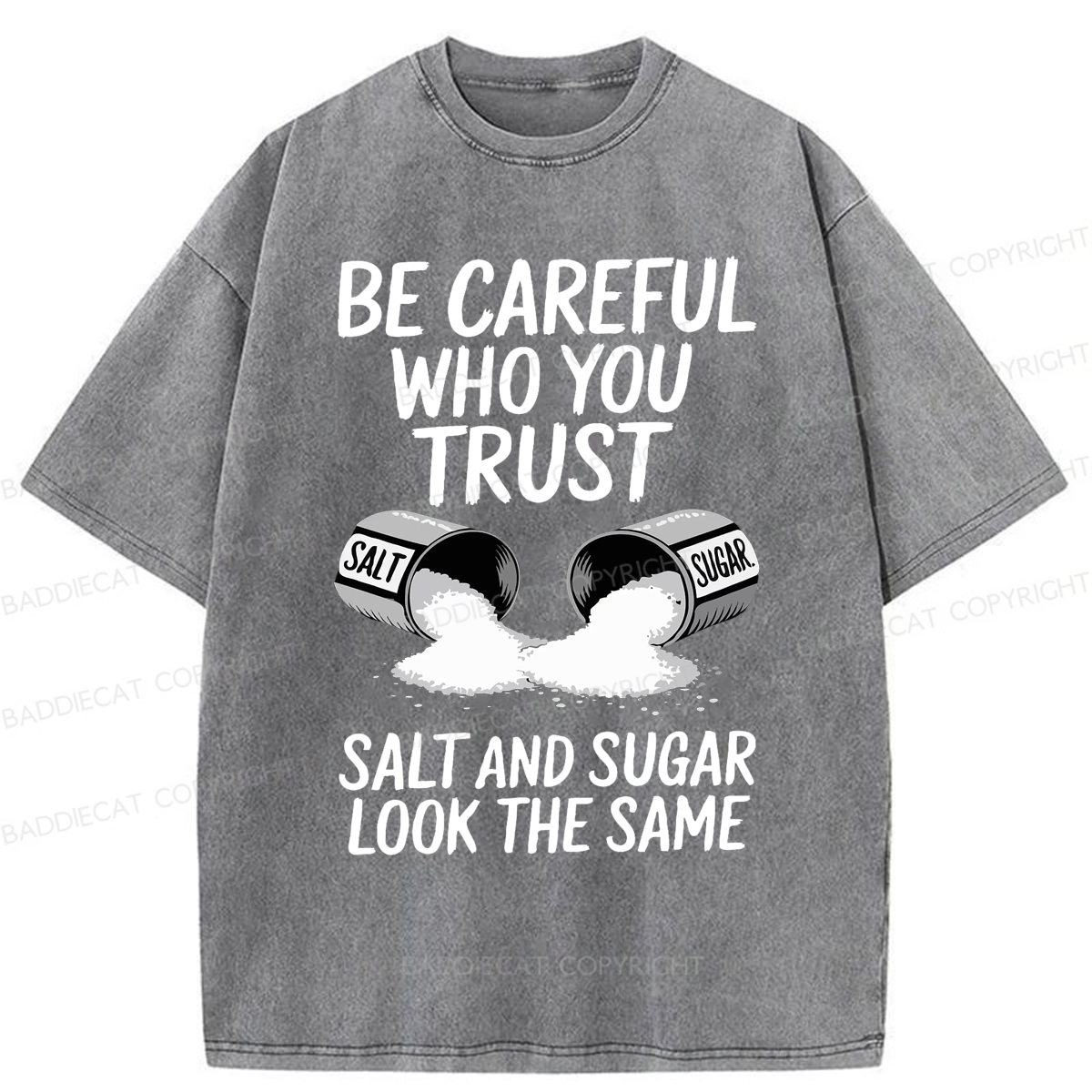 Baddiecat Funny Lifestyle Washed T-shirt