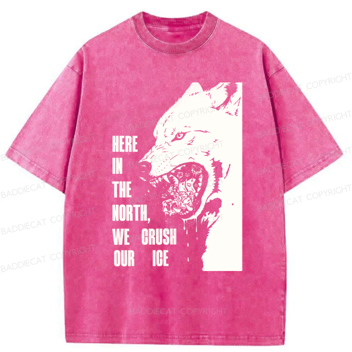 Baddiecat Crush Ice Washed T-shirt
