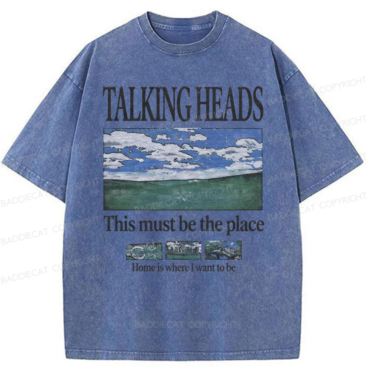 Baddiecat Talking Heads Washed T-shirt