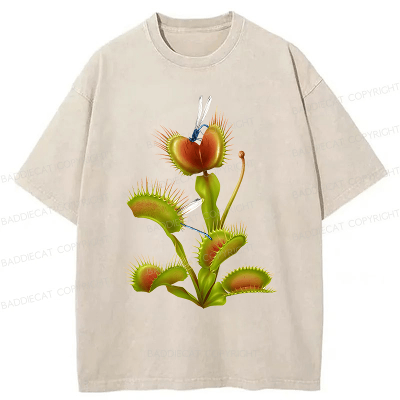 Baddiecat Venus Flytrap Washed T-shirt