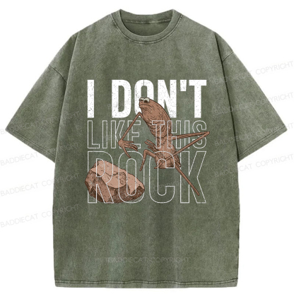 Baddiecat I Don't Like This Rock Washed T-shirt