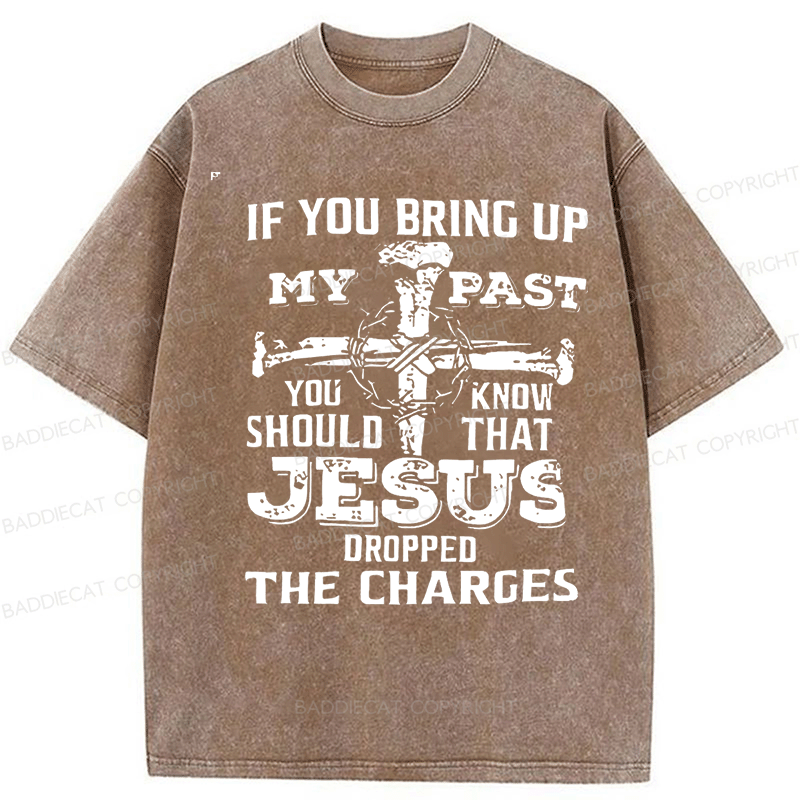 Baddiecat Jesus Faith Washed T-shirt