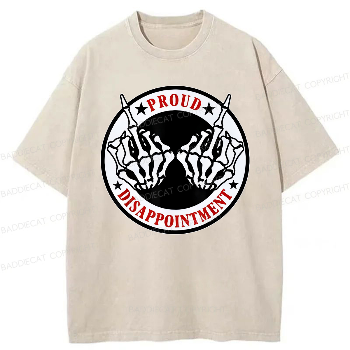 Baddiecat Proud Disappointment Washed T-shirt
