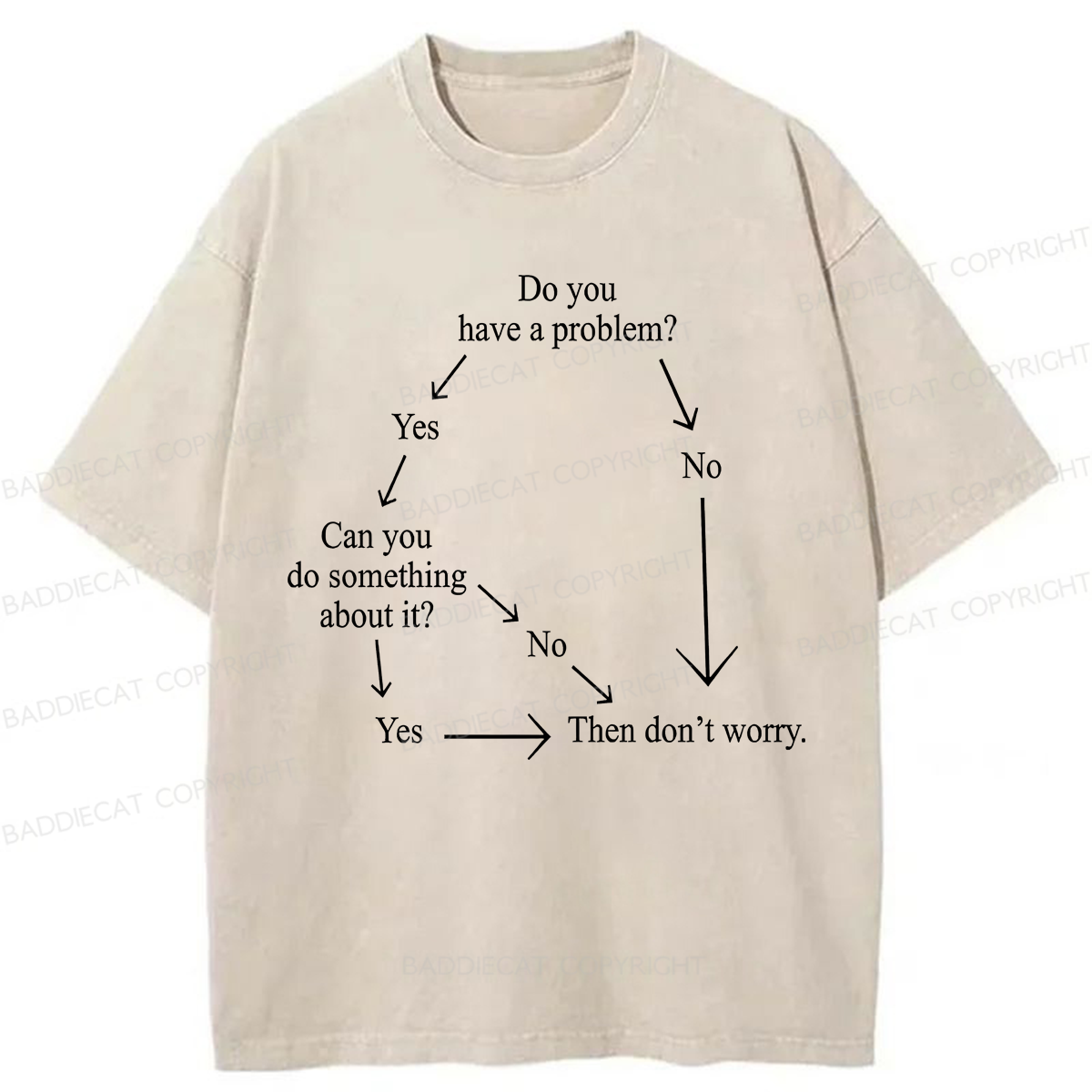 Baddiecat Mental Health Choose Washed T-shirt