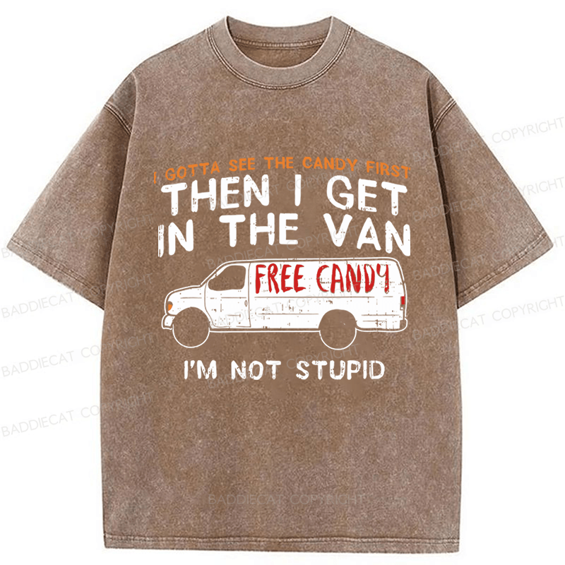 Baddiecat Funny Candy First Washed T-shirt