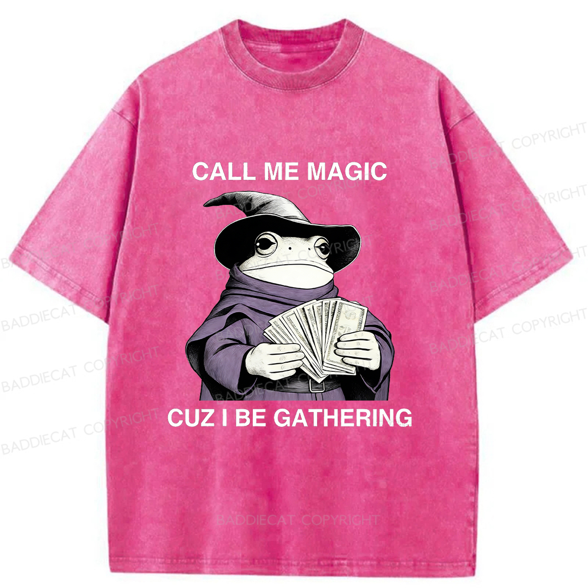 Baddiecat Magic Frog Washed T-shirt