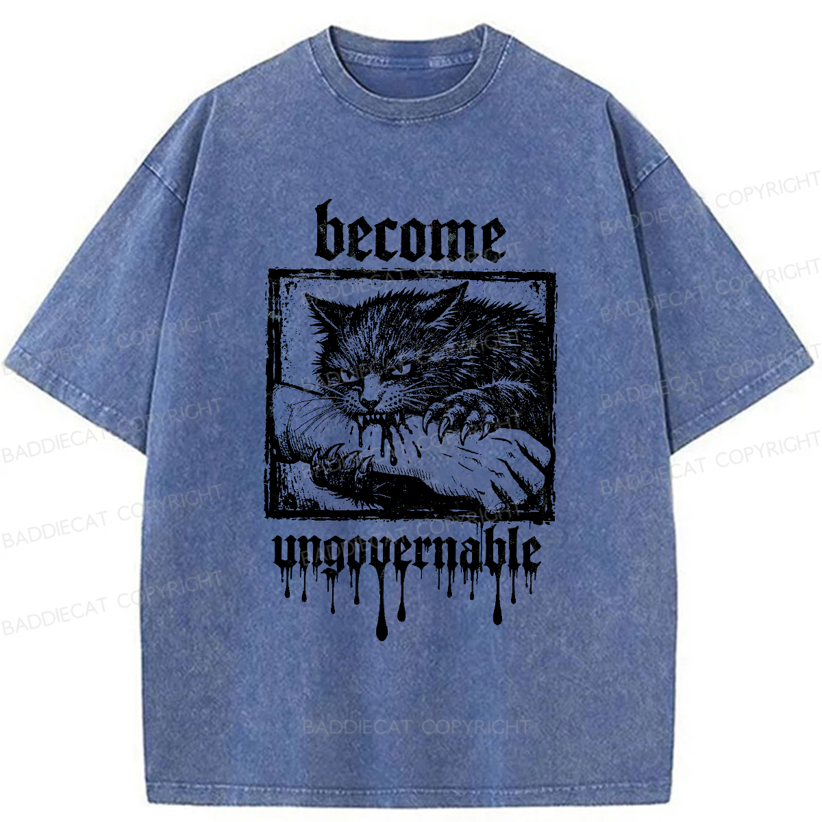 Baddiecat Become Ungovernable Washed T-shirt