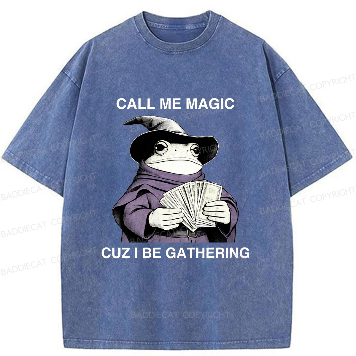 Baddiecat Magic Frog Washed T-shirt