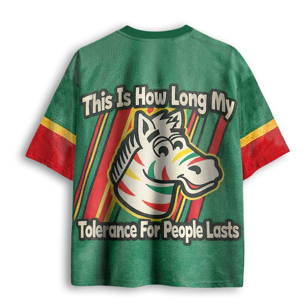 Baddiecat This Is How Long My Tolerance For People Lasts Mesh Jersey