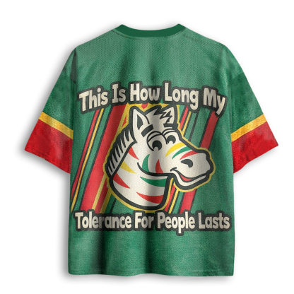 Baddiecat This Is How Long My Tolerance For People Lasts Mesh Jersey