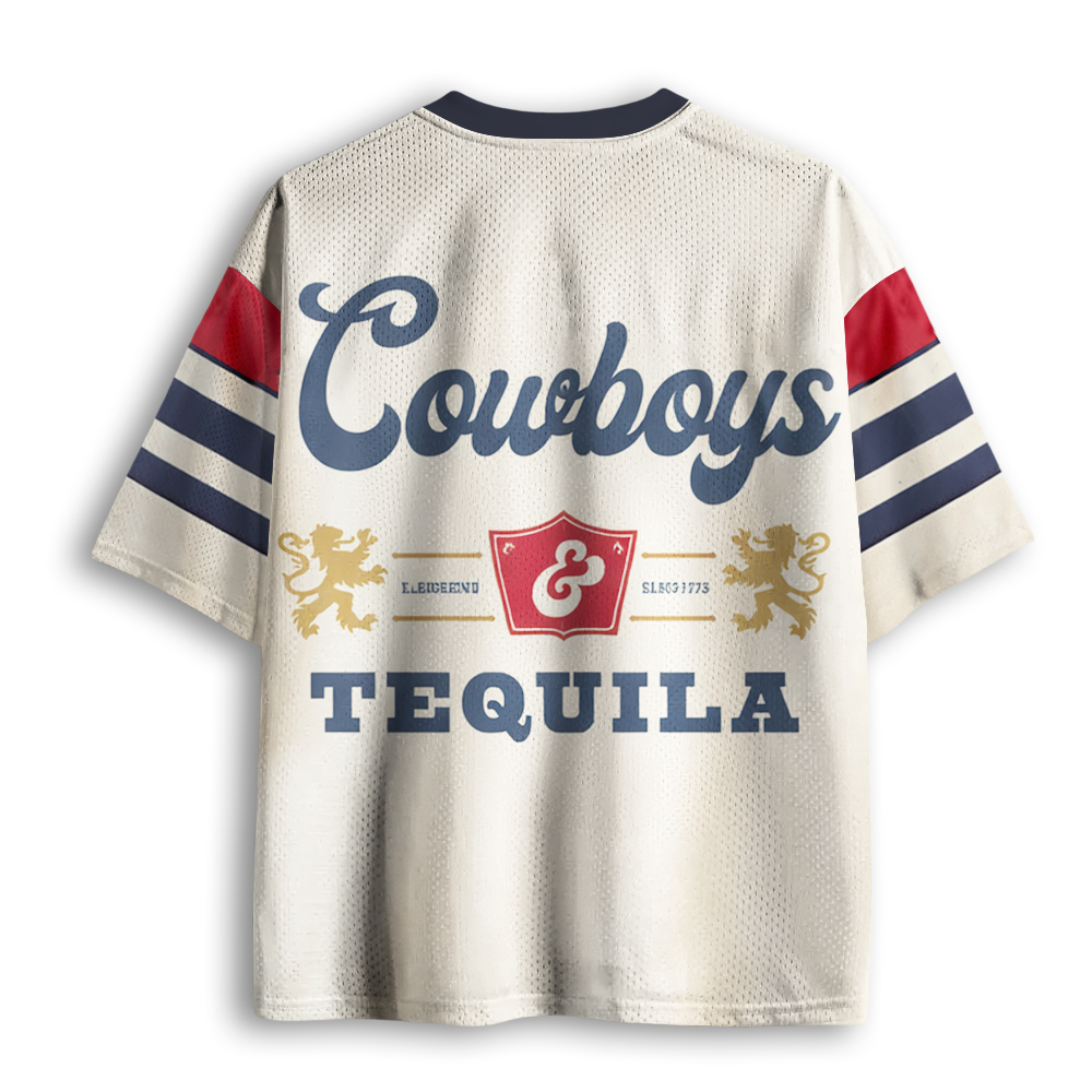 Baddiecat Cowboys & Tequila Graphic Mesh Jersey