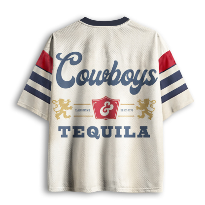 Baddiecat Cowboys & Tequila Graphic Mesh Jersey