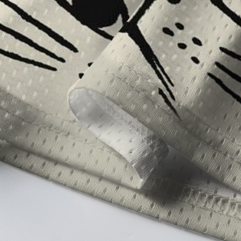 Baddiecat Black White Cats Mesh Jersey