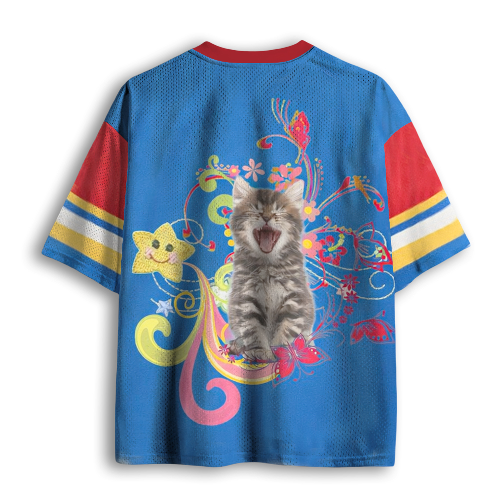 Baddiecat Happy Kitty Mesh Jersey
