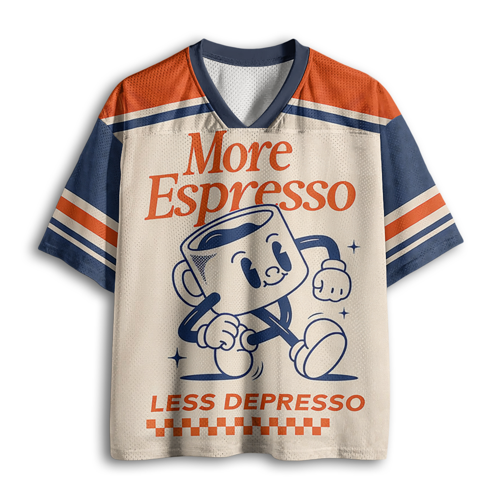 Baddiecat More Espresso Less Depresso Mesh Jersey