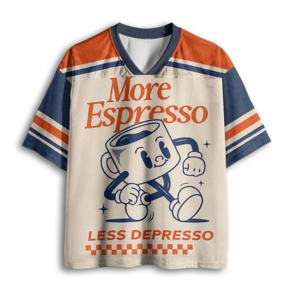 Baddiecat More Espresso Less Depresso Mesh Jersey