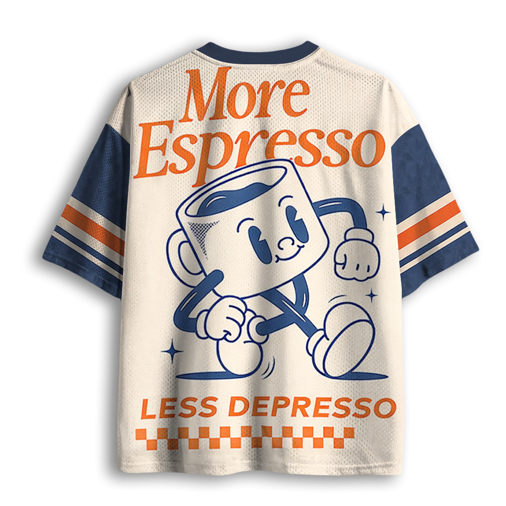 Baddiecat More Espresso Less Depresso Mesh Jersey