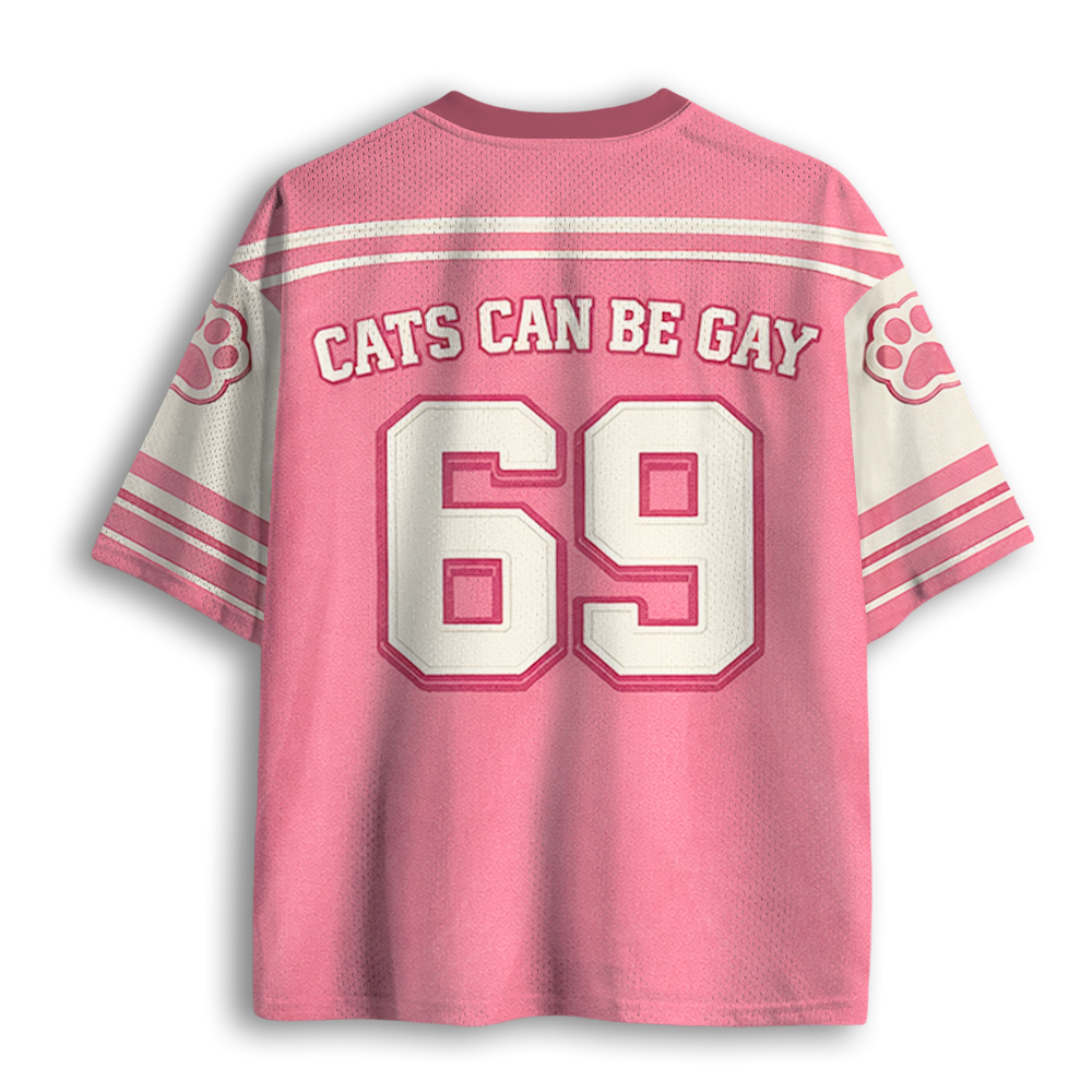 Baddiecat Cat Can Be Gay Lgbt Mesh Jersey