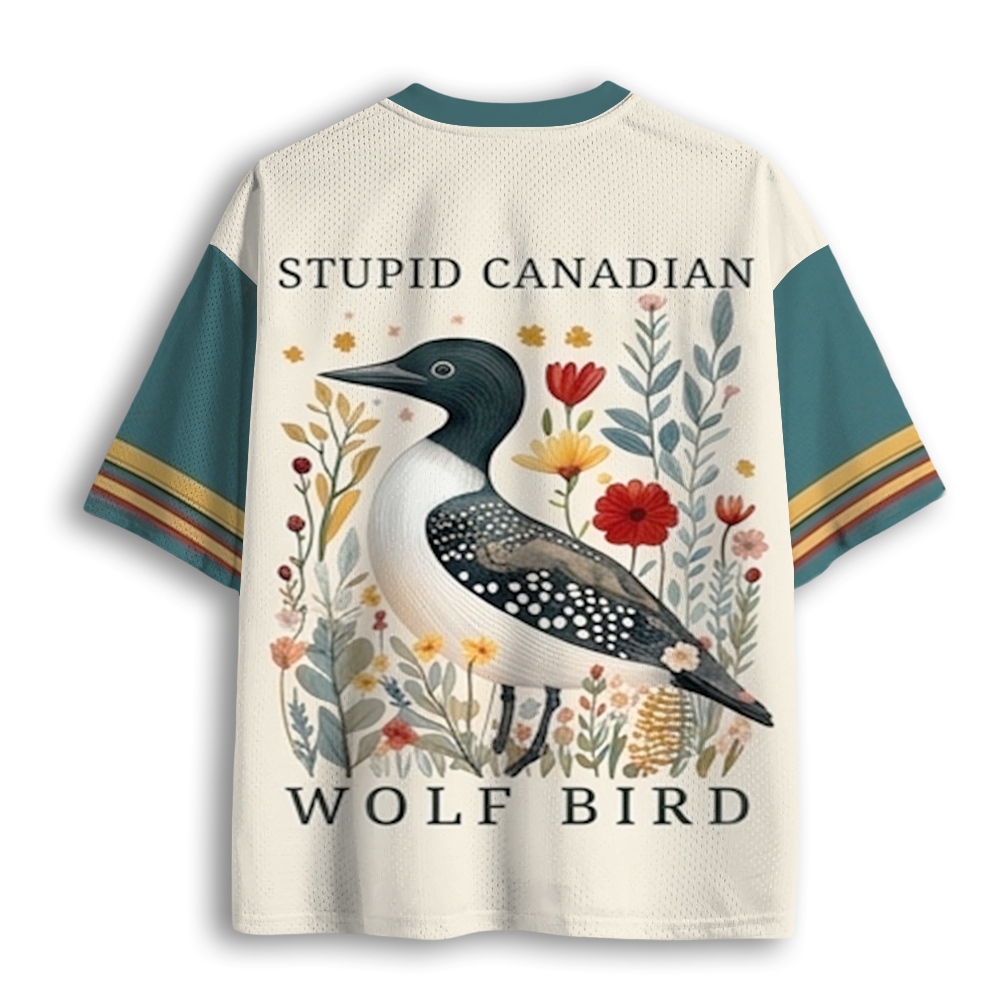Baddiecat Stupid Canadian Wolf Bird Mesh Jersey