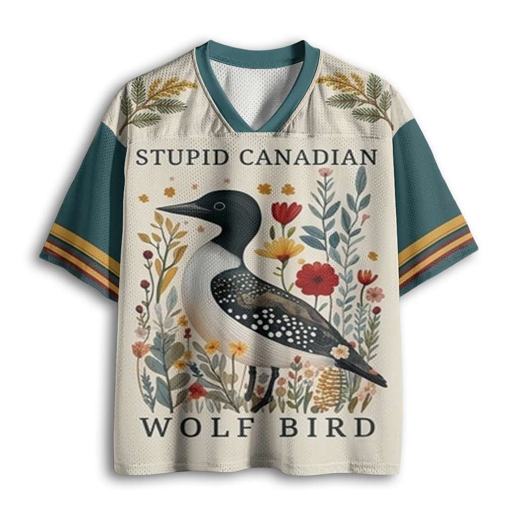 Baddiecat Stupid Canadian Wolf Bird Mesh Jersey