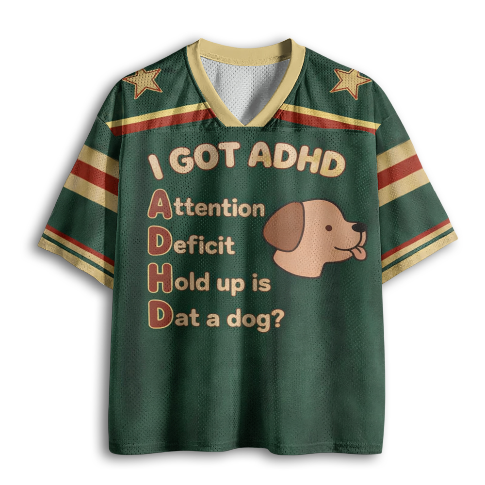 Baddiecat Funny ADHD Mesh Jersey