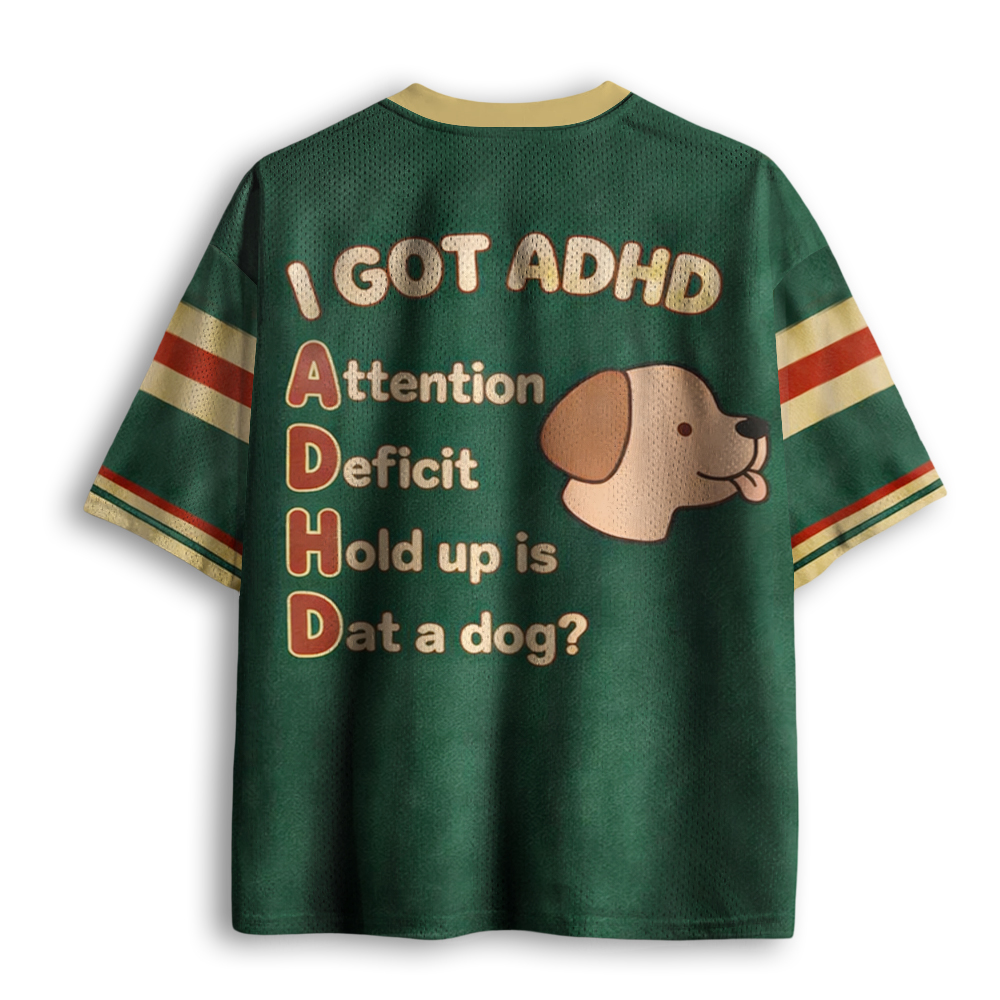Baddiecat Funny ADHD Mesh Jersey
