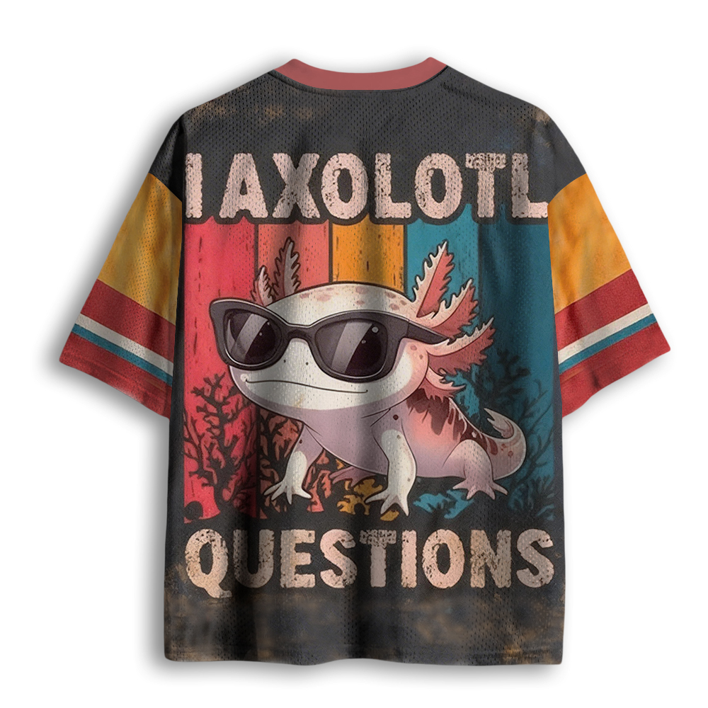 Baddiecat I Axolotl Questions Mesh Jersey