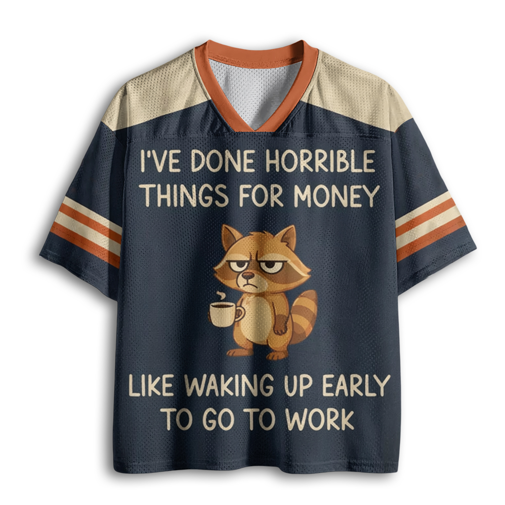 Baddiecat I've Done Horrible Things For Money Raccoon Mesh Jersey