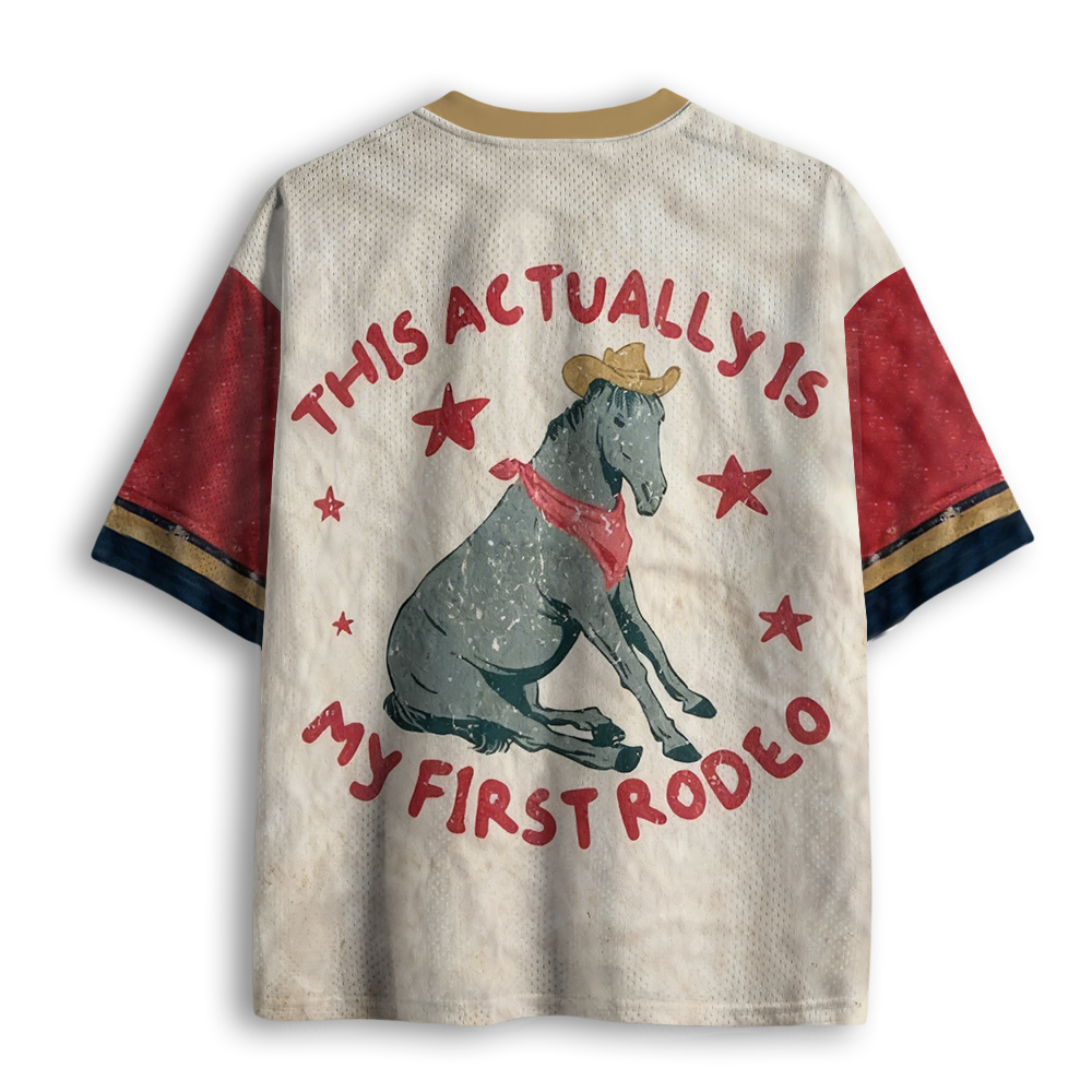 Baddiecat Horse In A Cowboy Hat Mesh Jersey
