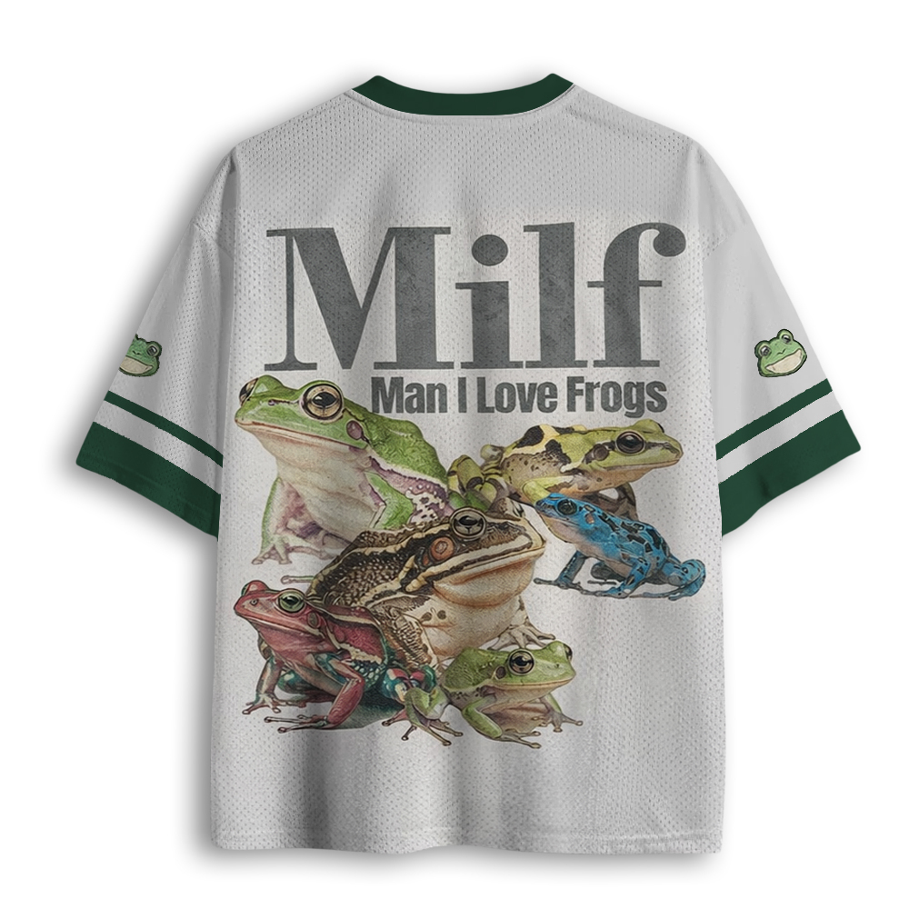 Baddiecat Man I Love Frogs Mesh Jersey