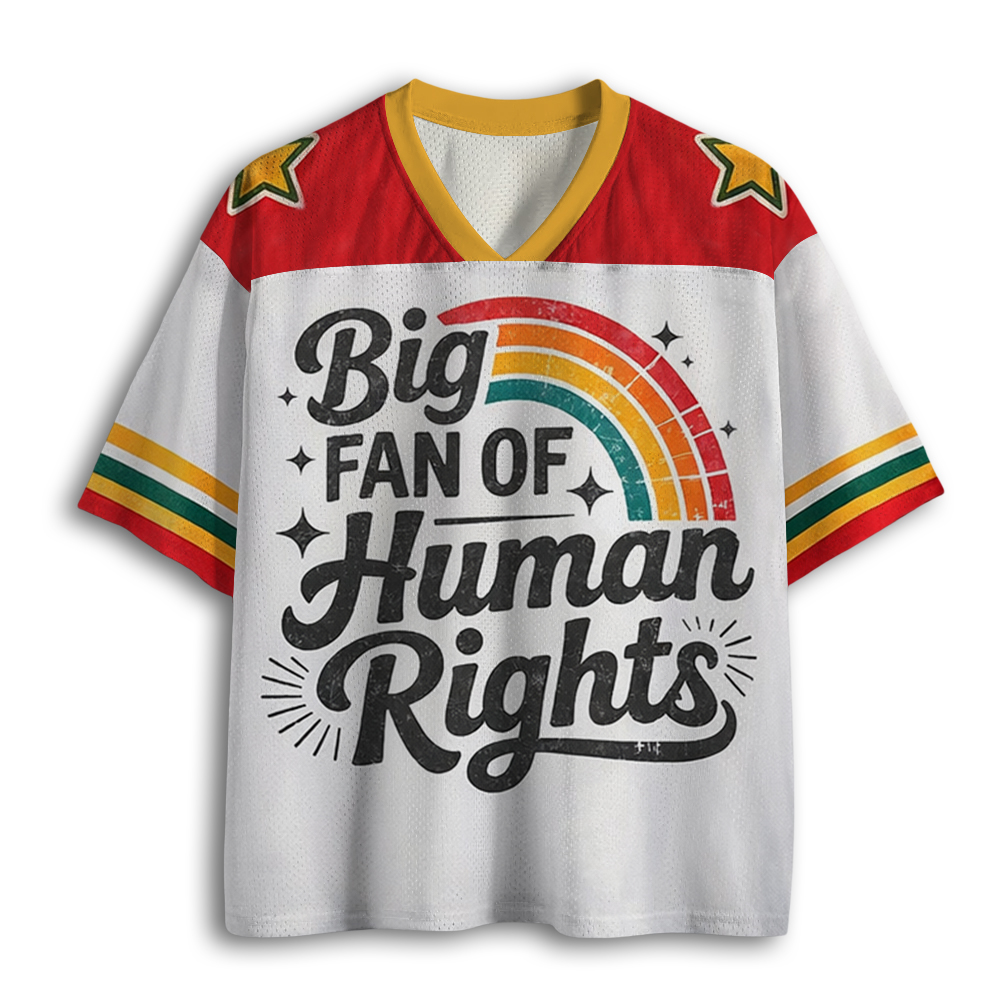 Baddiecat Big Fan Of Human Rights Mesh Jersey