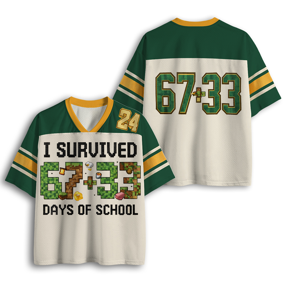 Baddiecat Survived 67+33 School Mesh Jersey