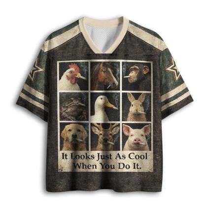 Baddiecat Animals Smoking Mesh Jersey