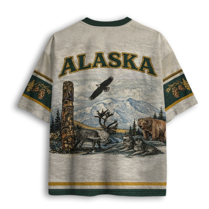 Baddiecat Vintage 1991 Alaska Souvenir Mountain Mesh Jersey