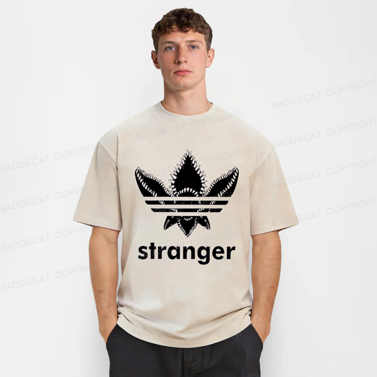 Baddiecat Stranger Things Demogorgon Washed T-shirt