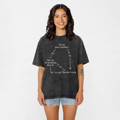 Baddiecat Mental Health Choose Washed T-shirt