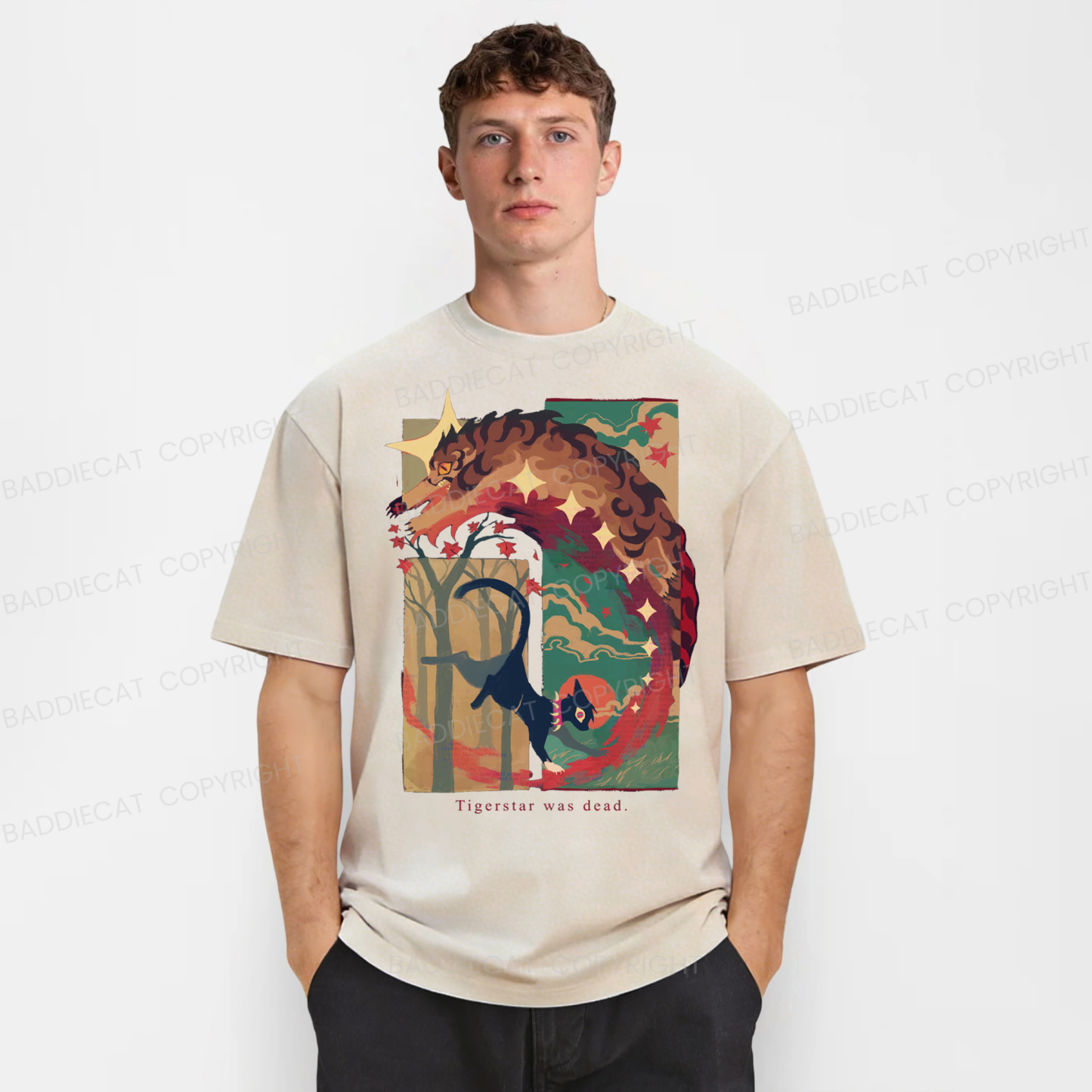 Baddiecat Tigerstar And Scourge Warrior Cats Washed T-shirt