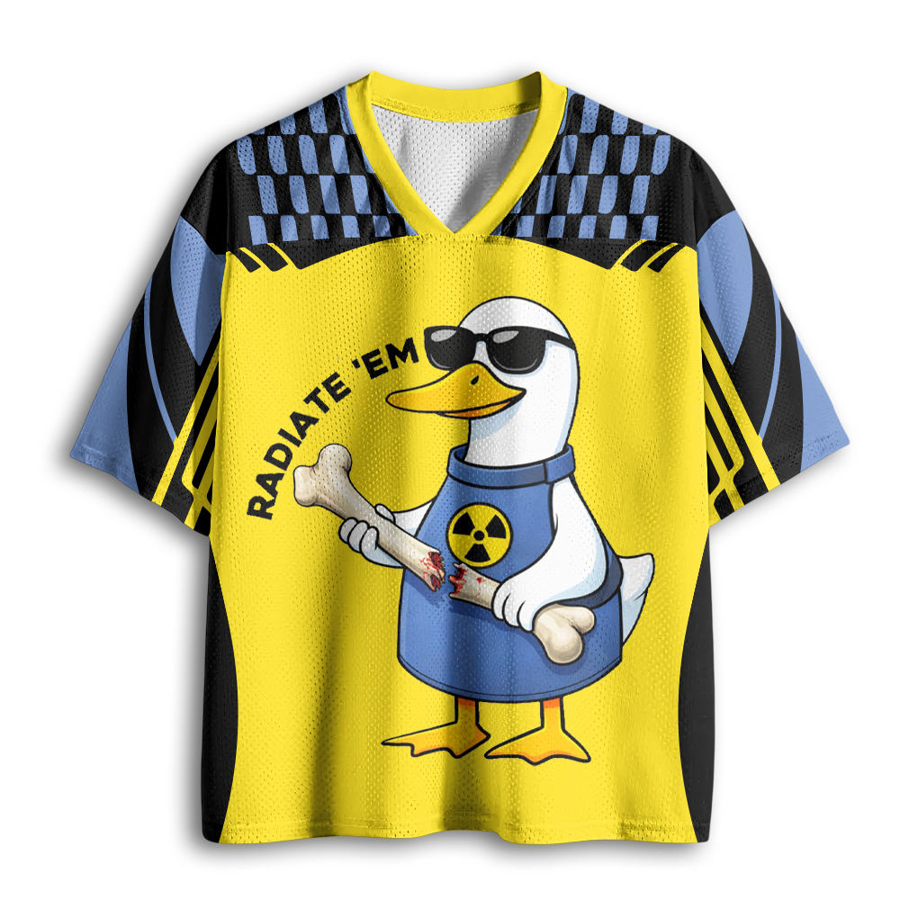 Baddiecat Radiation-contaminated White Goose Mesh Jersey