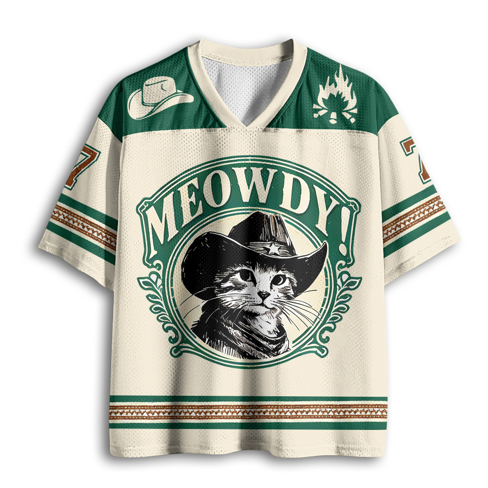 Baddiecat Meowdy Cowboy Cat Mesh Jersey
