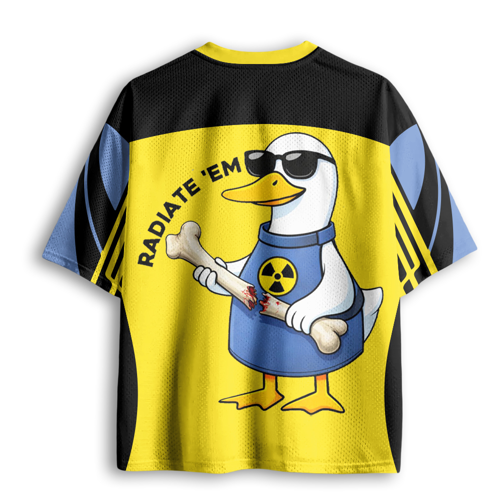 Baddiecat Radiation-contaminated White Goose Mesh Jersey