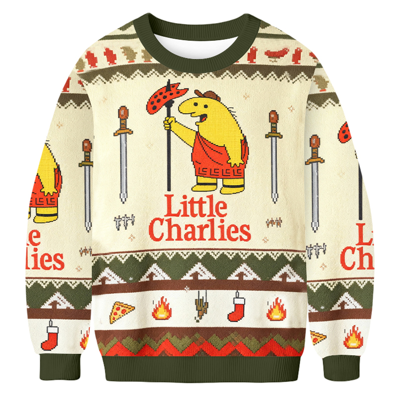Baddiecat Little Charlie's Funny Meme Charlies Ugly Sweatshirt
