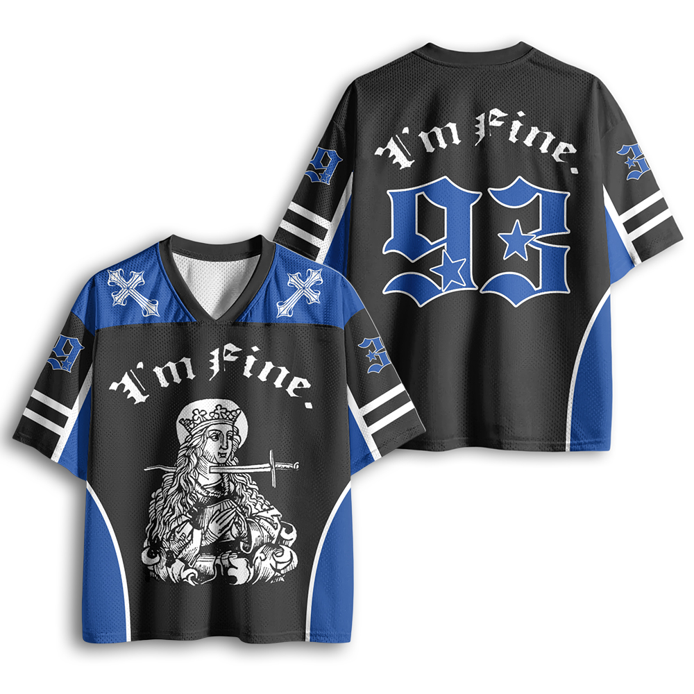 Baddiecat I'm Fine Mesh Jersey
