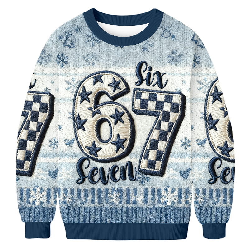 67 Illustration Number Christmas Ugly Sweatshirt
